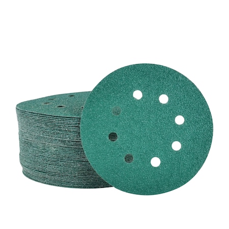 Legit Grit 5 inch Sand paper Disc, 8-Hole, 40 Grit, 50PK LG5-840-50